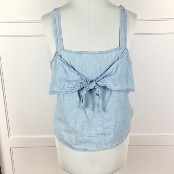 Madewell Sz 12 Denim Tie-Front Cami Top tank - Picture 9 of 13